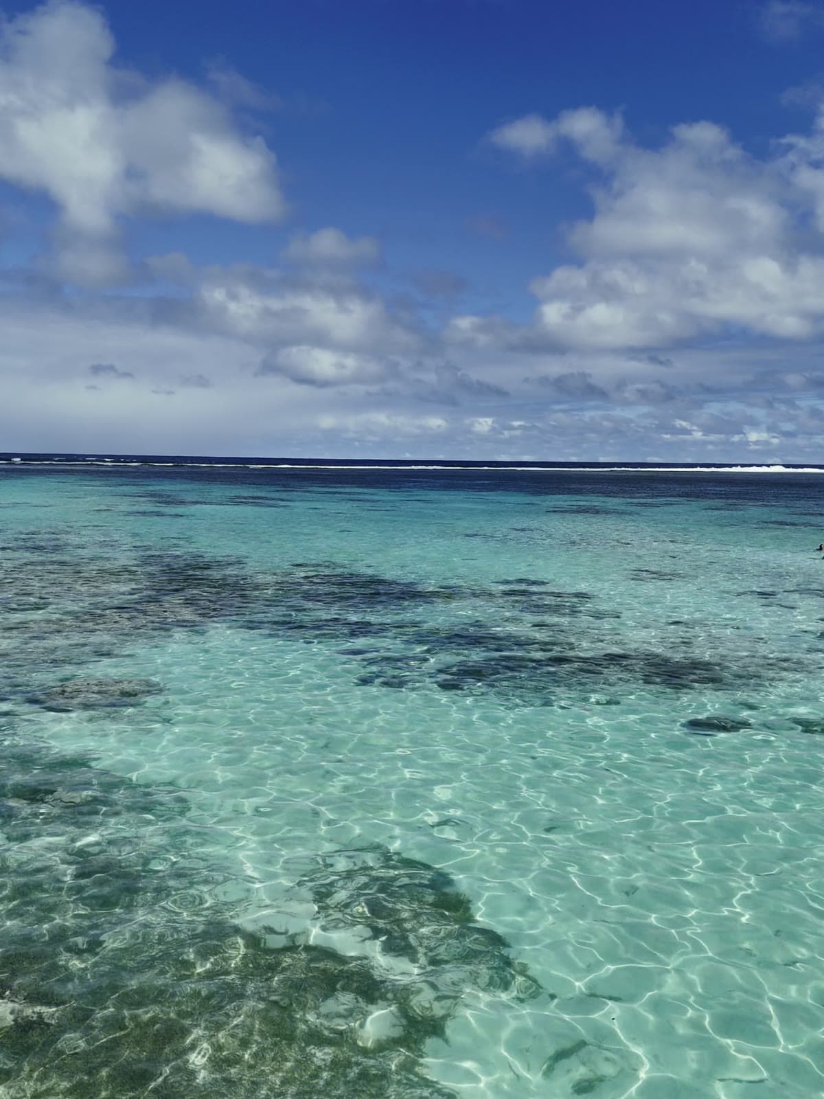 Shallow turquoise reef in the South Pacific